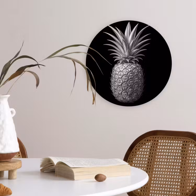 Muurcirkel - Ananas - Gedetailleerd - Bladeren — 4