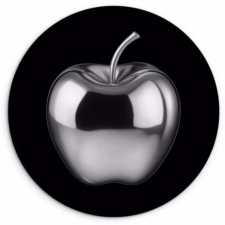 Muurcirkel - Appel - Metallic - Symmetrisch — 1