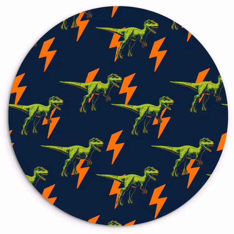 Muurcirkel - Bliksemschichten - Oranje - Dinosaurussen — 1