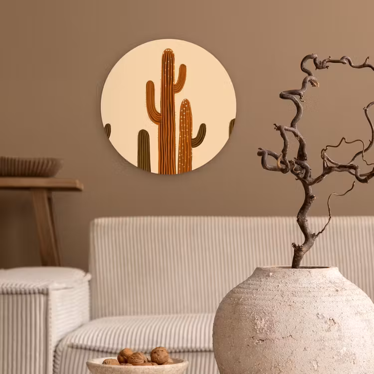 Muurcirkel - Cactus - Woestijn - Zand - Bruin — 2