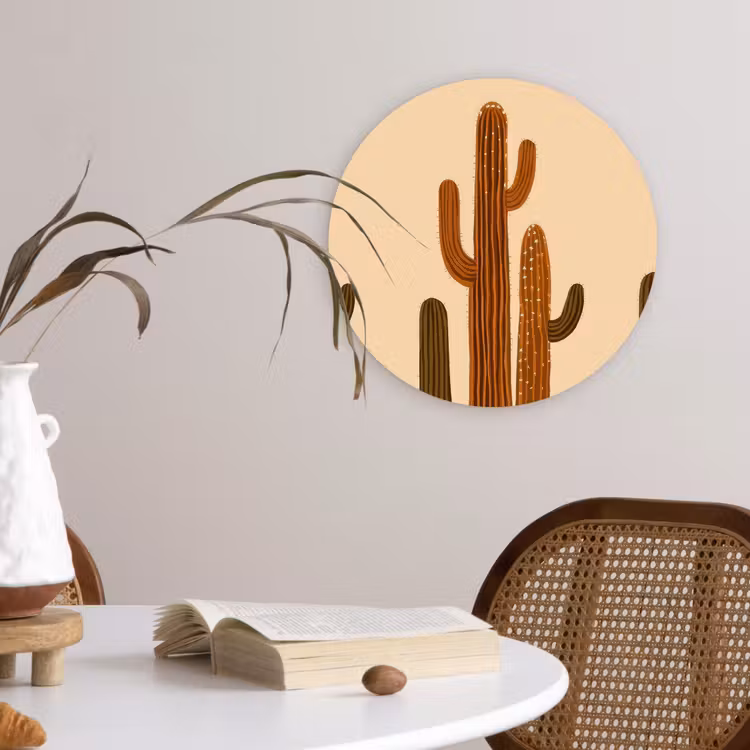 Muurcirkel - Cactus - Woestijn - Zand - Bruin — 4
