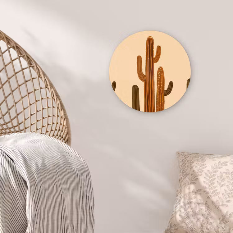 Muurcirkel - Cactus - Woestijn - Zand - Bruin — 5
