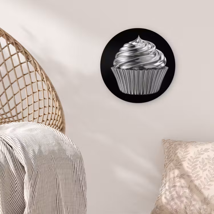 Muurcirkel - Cupcake - Luxueus - Zilver — 5