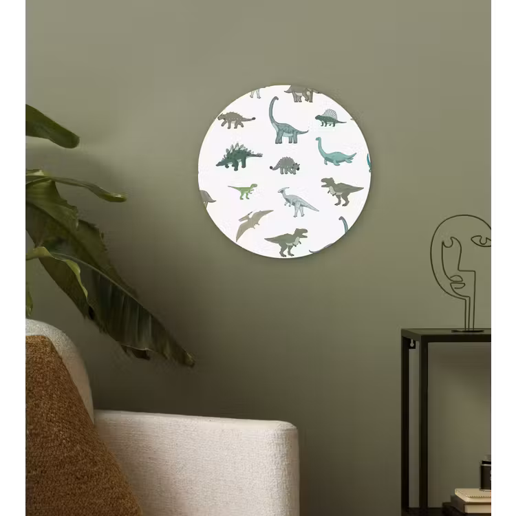 Muurcirkel - Dino - Groen - Jongens - Dinosaurus - Blauw — 3