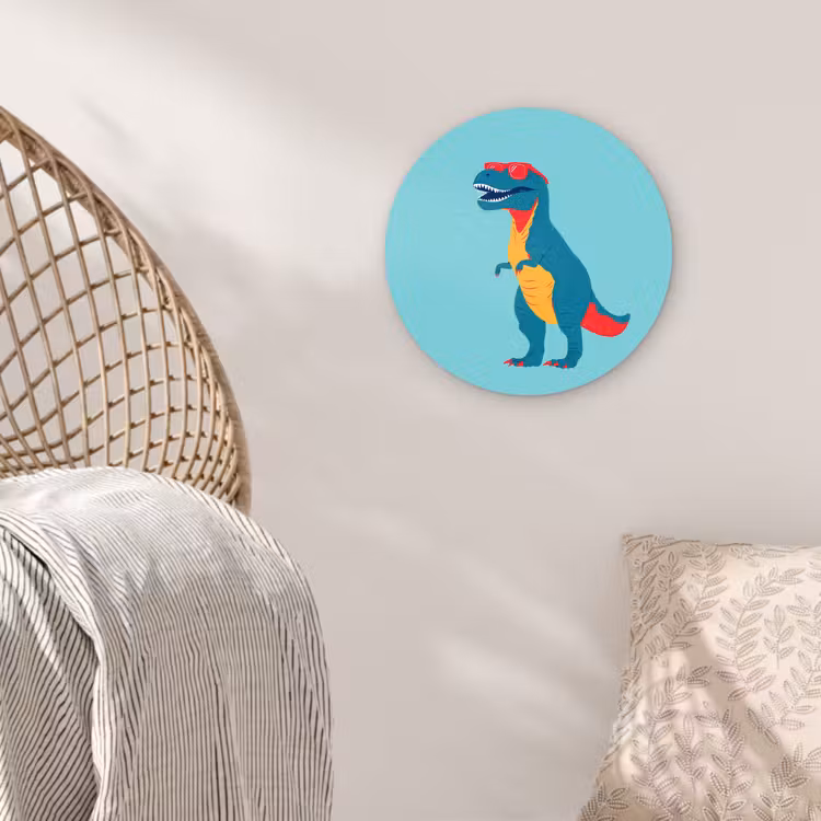 Muurcirkel - Dinosaurus - Blauw - Zonnebril — 5
