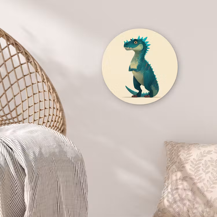 Muurcirkel - Dinosaurus - Turquoise - Stekels — 5