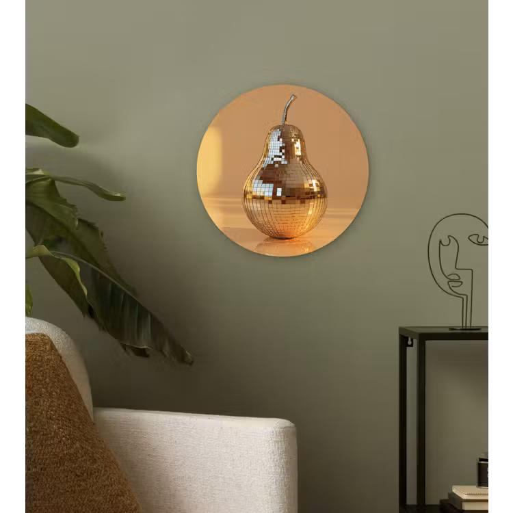 Muurcirkel - Goud - Disco - Glitter - Peer — 3