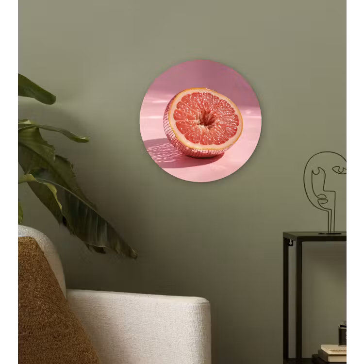 Muurcirkel - Grapefruit - Roze - Disco - Shiny — 3