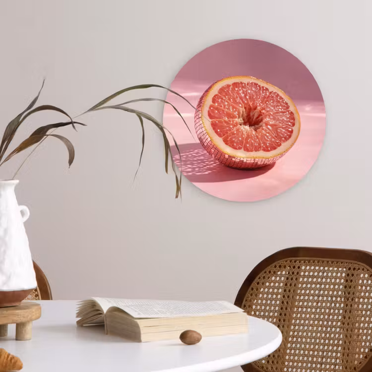 Muurcirkel - Grapefruit - Roze - Disco - Shiny — 4