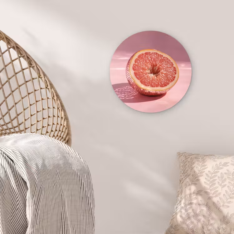 Muurcirkel - Grapefruit - Roze - Disco - Shiny — 5