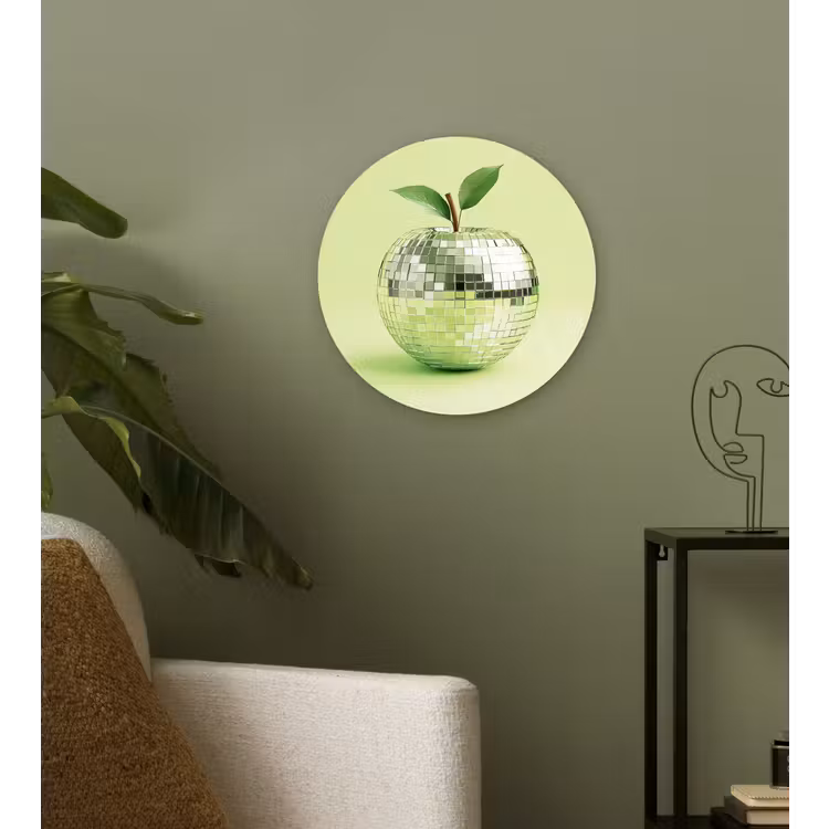 Muurcirkel - Groen - Disco - Decoratie - Appel — 3