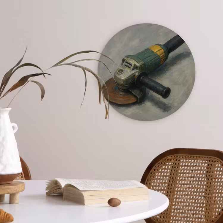 Muurcirkel - Haakse slijper - Schilderij - Gereedschap — 4
