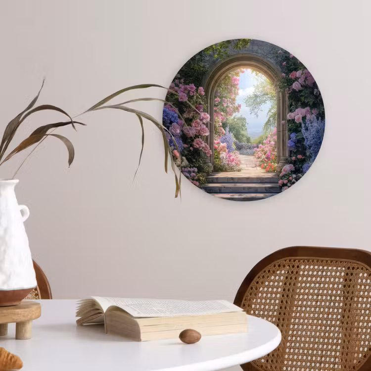 Muurcirkel - Doorkijk - Rozen - Vintage - Bloemen — 4