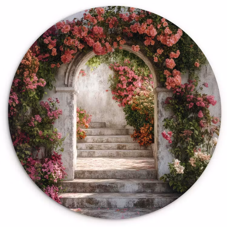 Muurcirkel - Doorkijk - Rozen - Vintage - Poort — 1