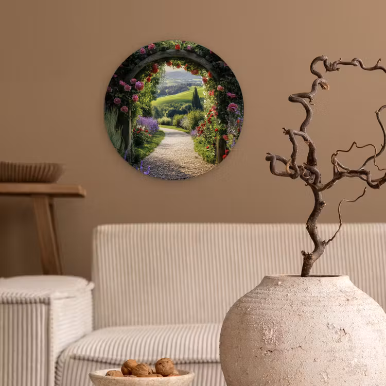 Muurcirkel - Doorkijk - Tuinboog - Bloemen - Natuur - Pad — 2