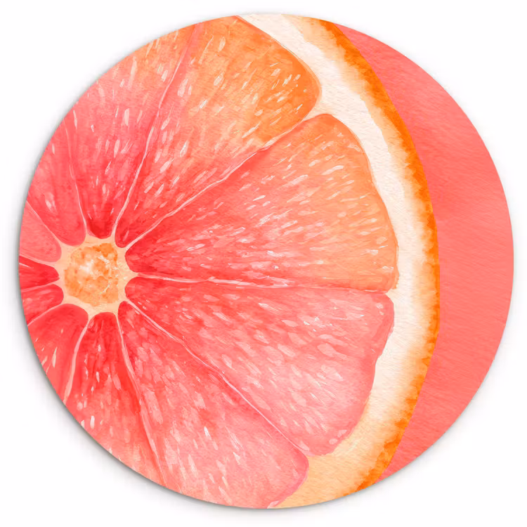 Muurcirkel - Grapefruit - Roze - Levendig — 1