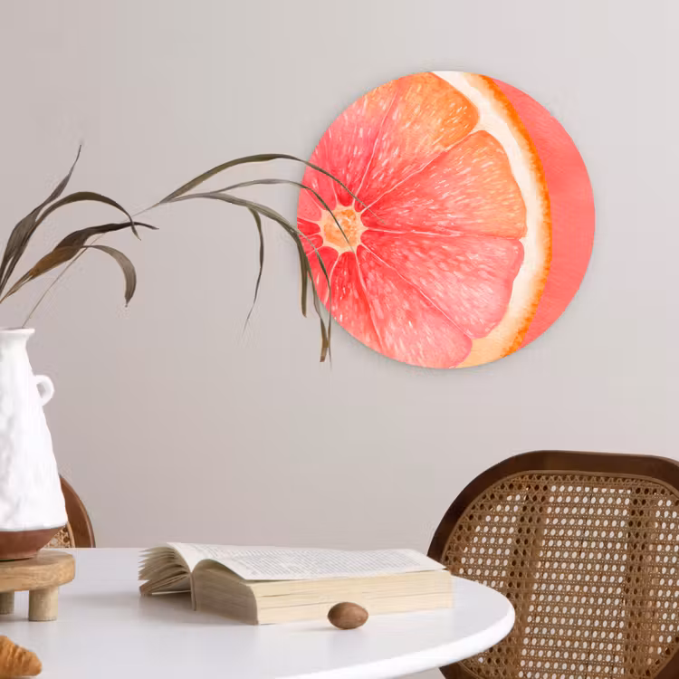 Muurcirkel - Grapefruit - Roze - Levendig — 4