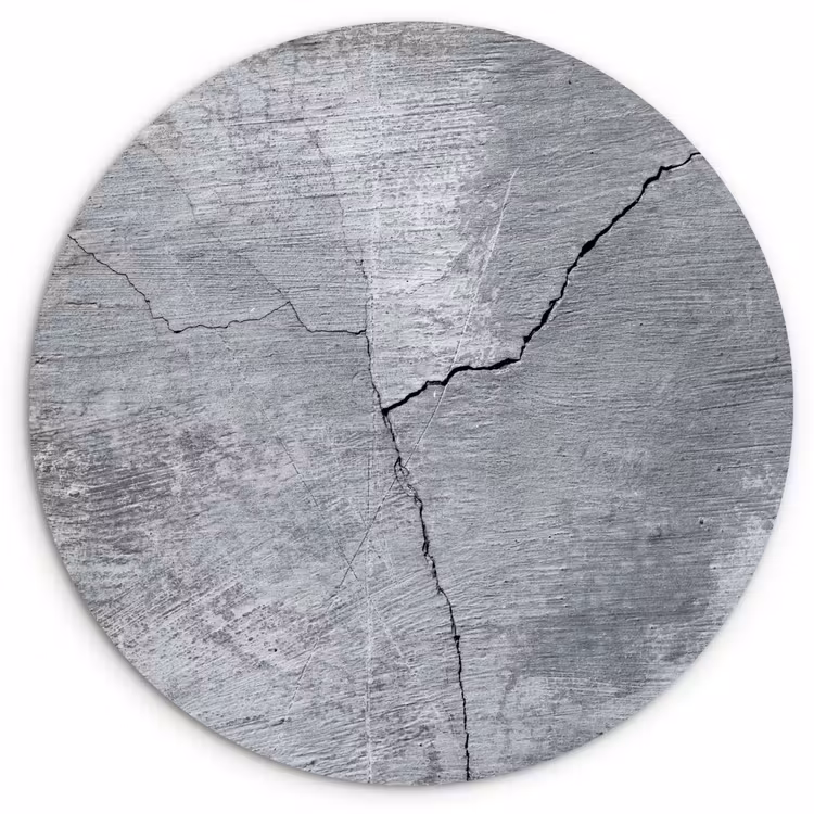 Muurcirkel - Beton - Grijs - Scheur — 1