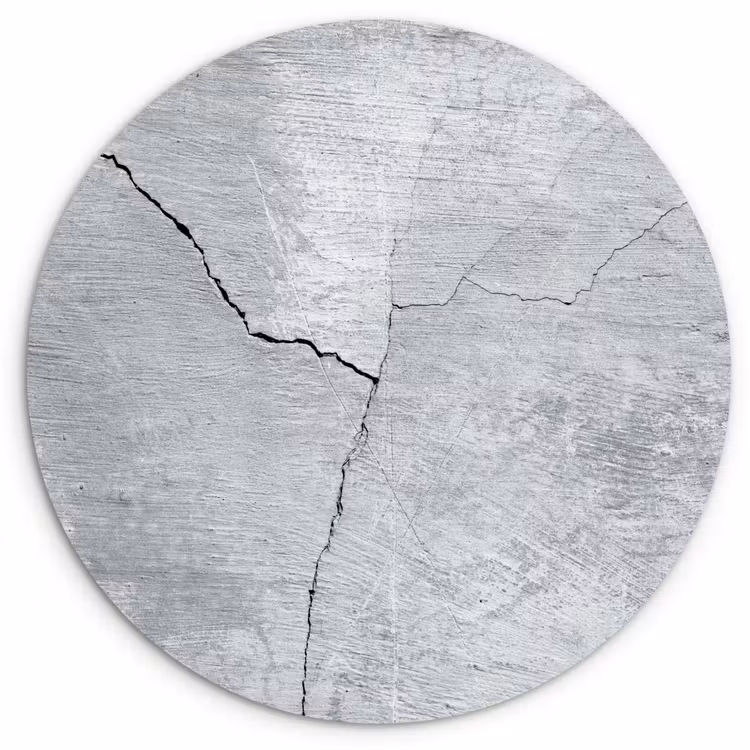 Muurcirkel - Beton - Scheur - Grijs — 1