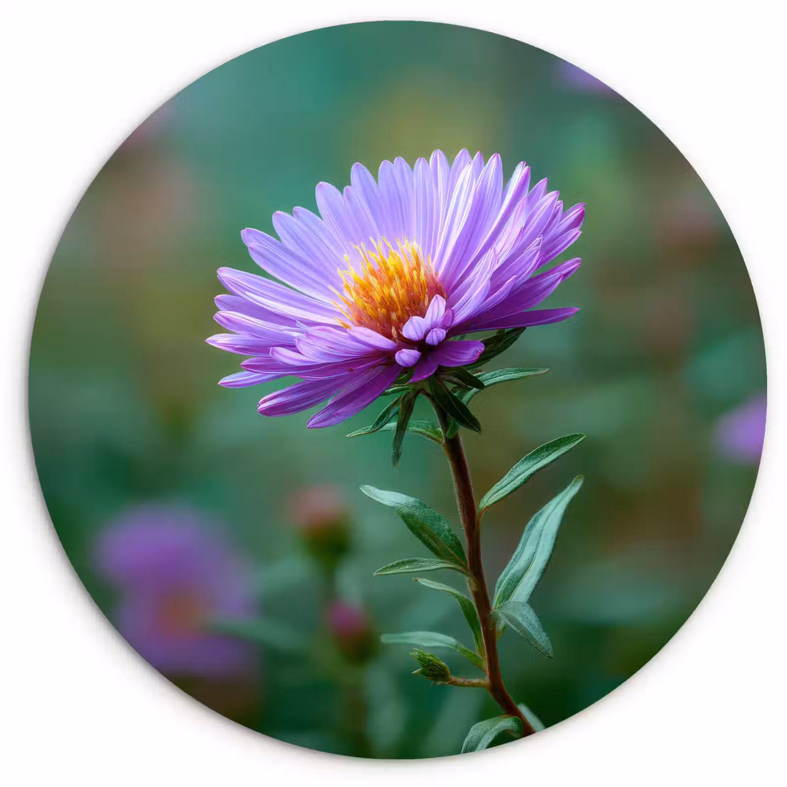 Muurcirkel - Aster - Paars - Bloem - Blaadjes — 1