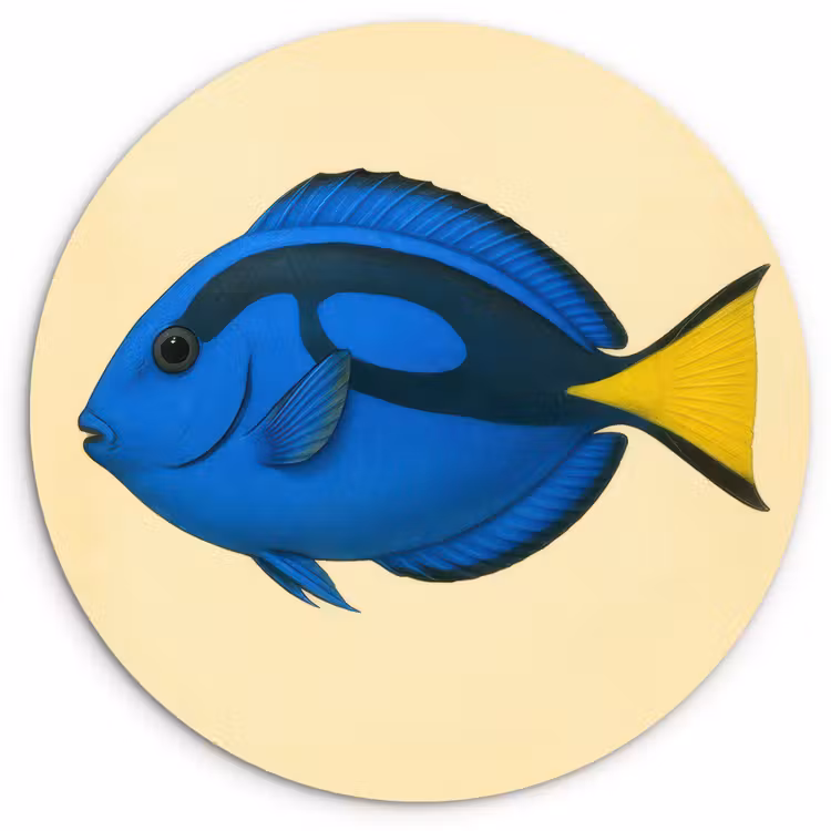 Muurcirkel - Blauw - Dory - Vis - Staartvin — 1