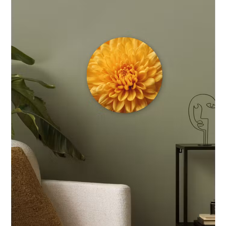 Muurcirkel - Geel - Chrysant - Zachtheid — 3