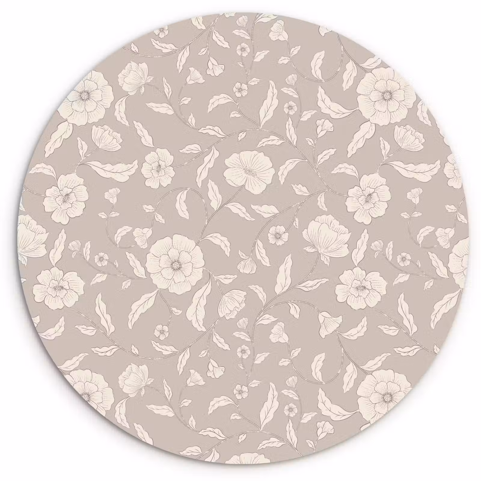 Muurcirkel - Bloemen - Blaadjes - Patroon — 1