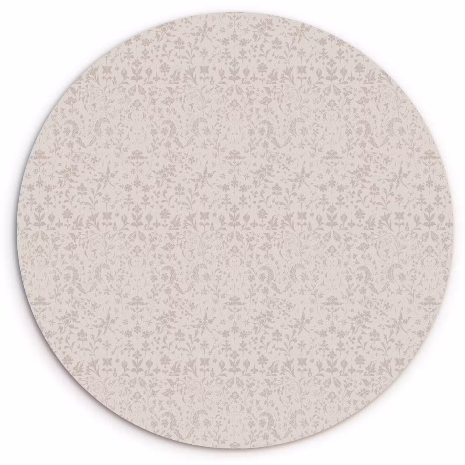 Muurcirkel - Bloemen - Bladeren - Licht - Taupe — 1