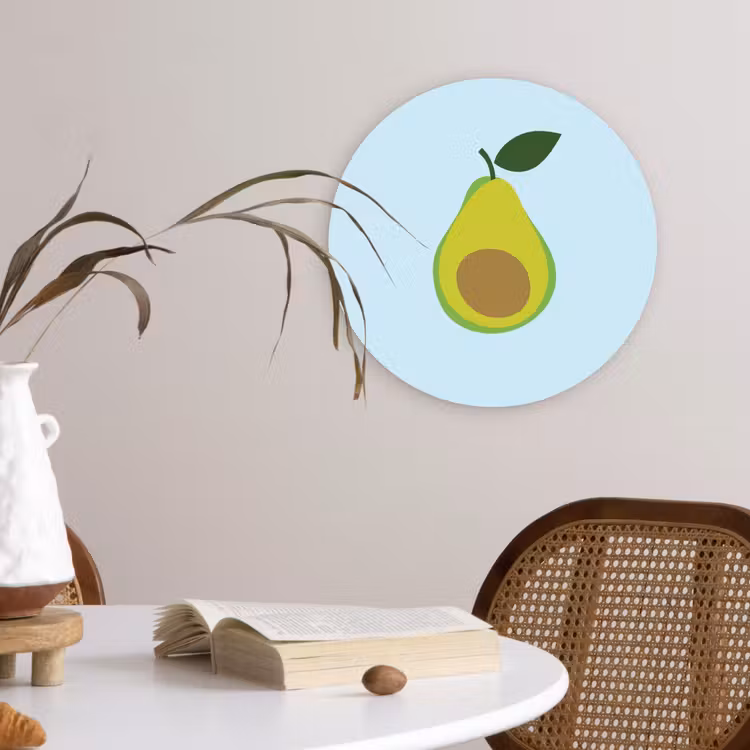 Muurcirkel - Avocado - Illustratie - Groene - Vrucht — 4