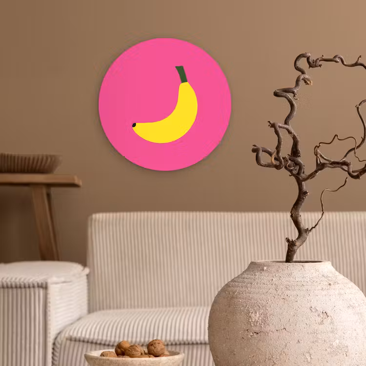 Muurcirkel - Banaan - Geel - Fruit — 2