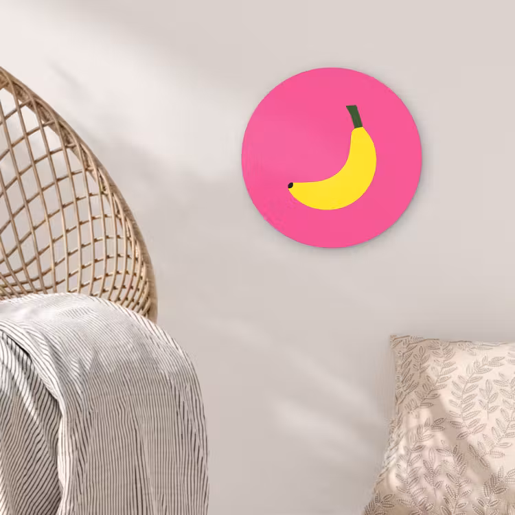 Muurcirkel - Banaan - Geel - Fruit — 5