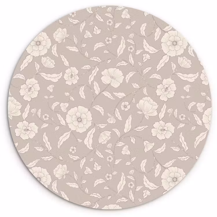 Muurcirkel - Bloemen - Blaadjes - Patroon — 1