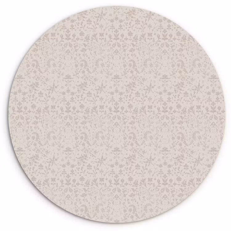 Muurcirkel - Bloemen - Bladeren - Licht - Taupe — 1