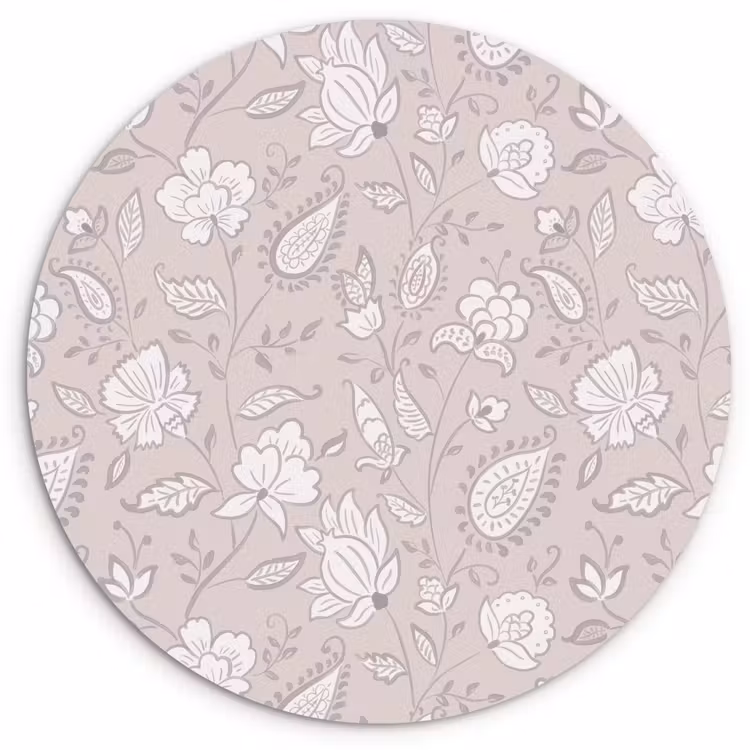 Muurcirkel - Bloemen - Getekend - Lavendel — 1