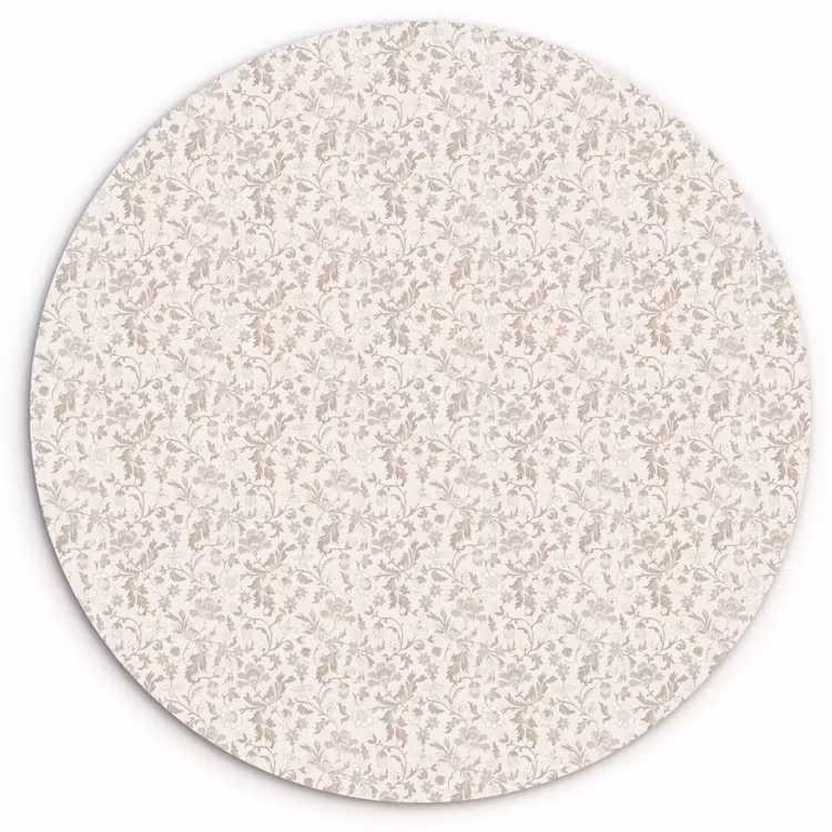 Muurcirkel - Bloemen - Patroon - Taupe — 1