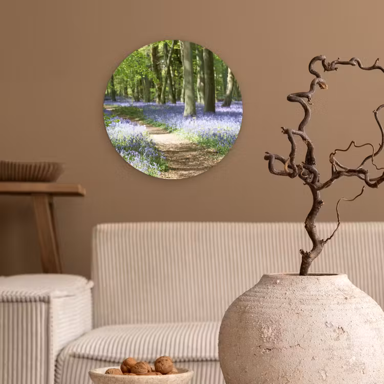 Muurcirkel - Bos - Pad - Bloemen - Paars - Groen - Natuur — 2