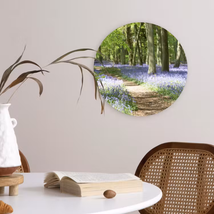 Muurcirkel - Bos - Pad - Bloemen - Paars - Groen - Natuur — 4