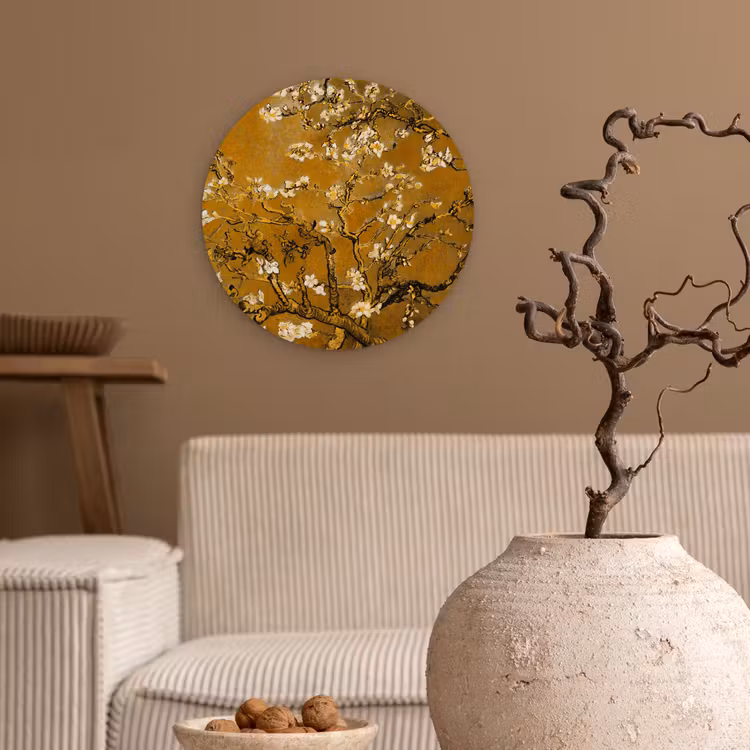 Muurcirkel - Amandelbloesem - Kunst - Van Gogh - Goud — 2