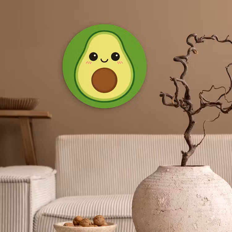 Muurcirkel - Avocado - Groen - Speels — 2