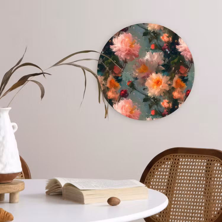 Muurcirkel - Dahlia - Bloemen - Patroon — 4