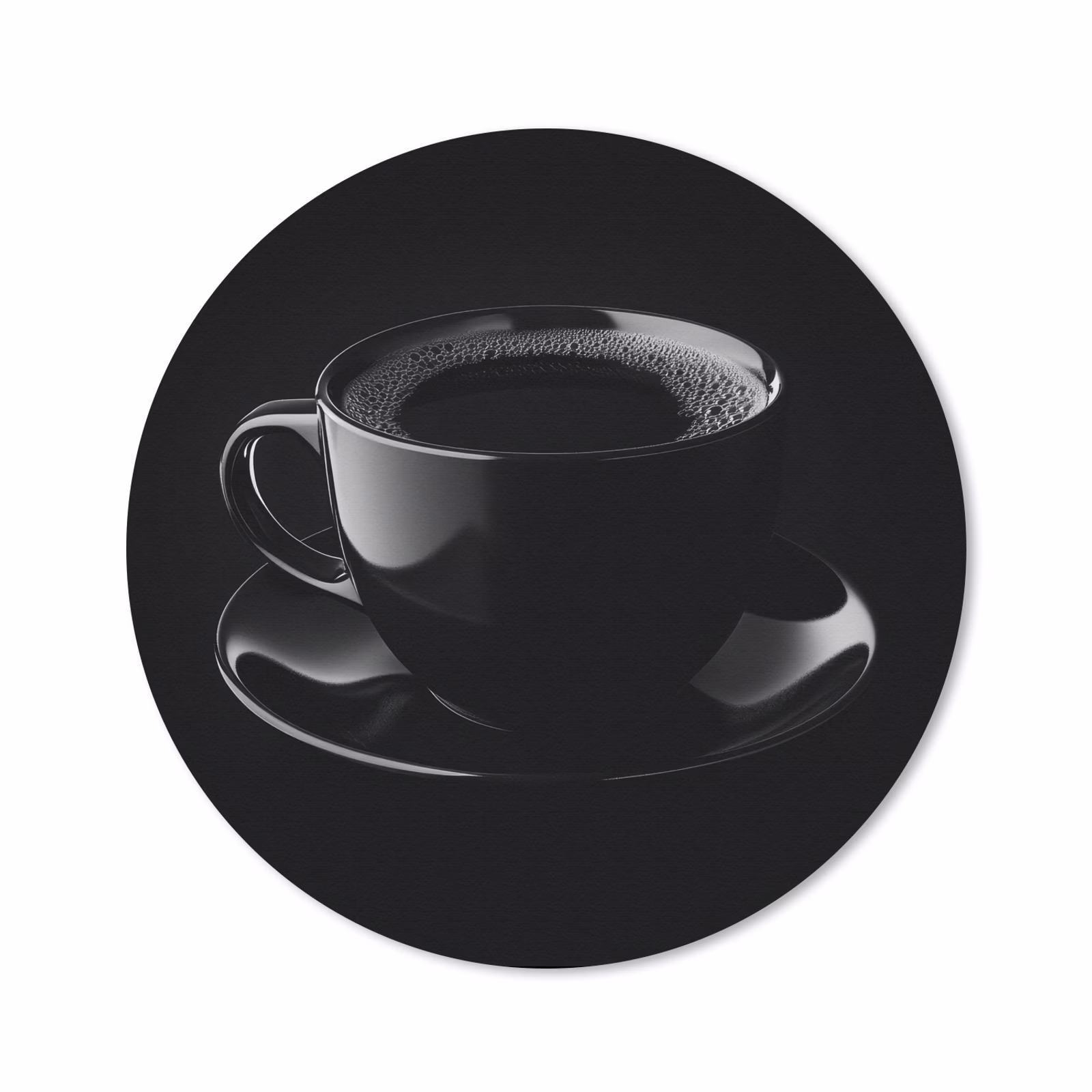 Muismat - Zwart - Koffie - Kopje — 1