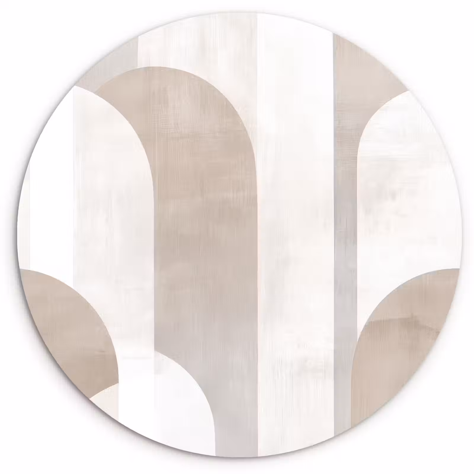Muurcirkel - Abstracte bogen - Modern - Beige — 1