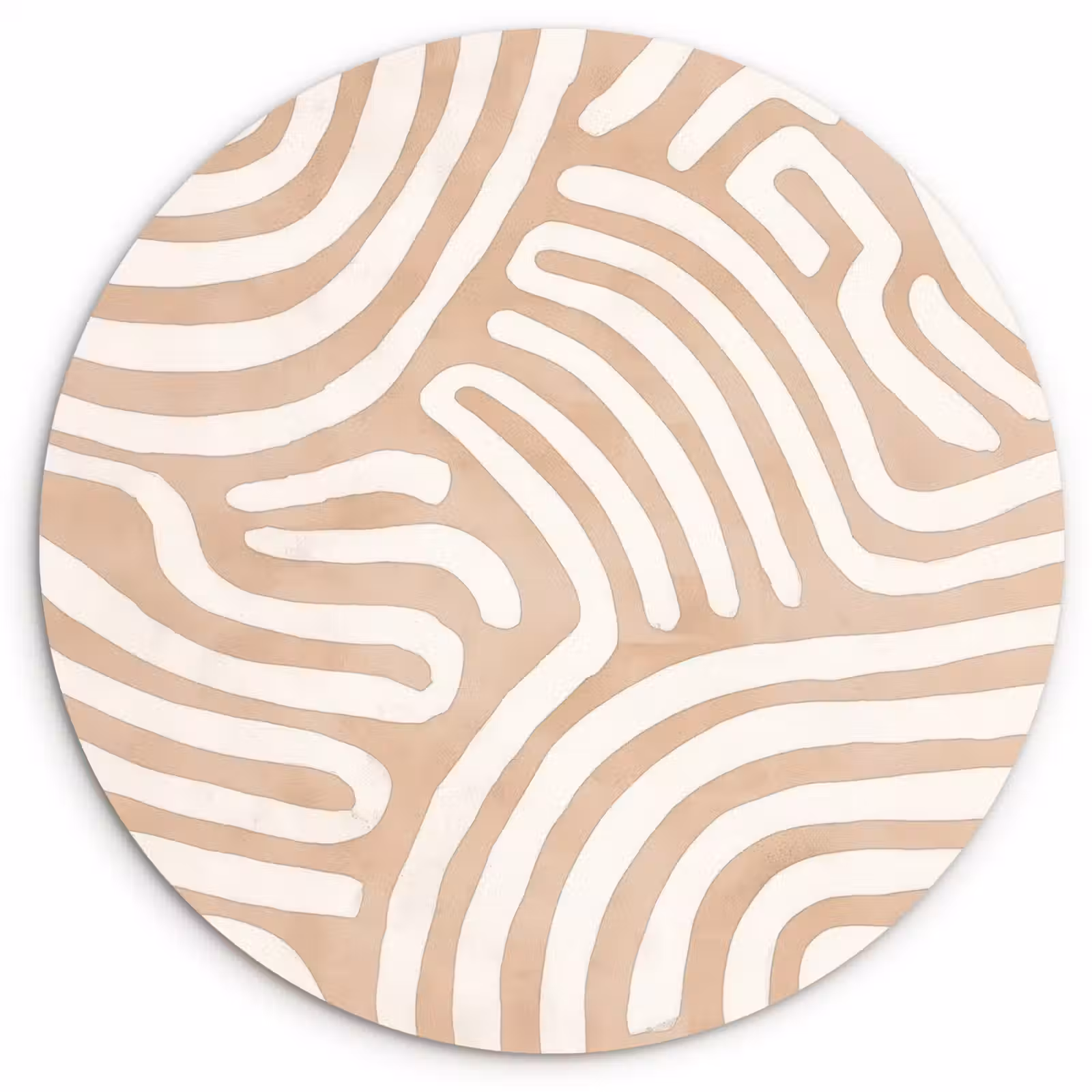 Muurcirkel - Beige - Aardspatroon — 1