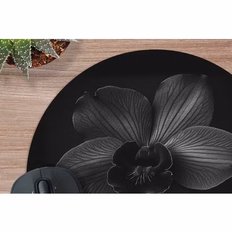 Muismat - Zwart - Bloem - Orchidee — 4
