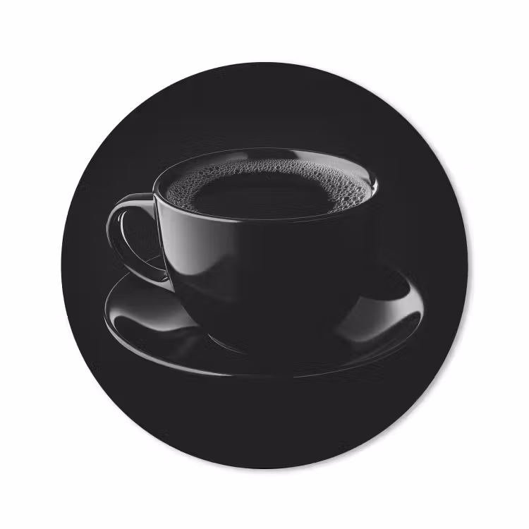 Muismat - Zwart - Koffie - Kopje — 1