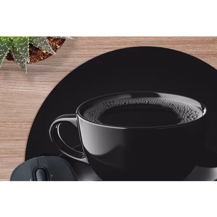 Muismat - Zwart - Koffie - Kopje — 4