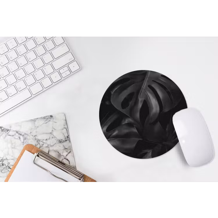 Muismat - Zwart - Monstera - Bladeren — 3