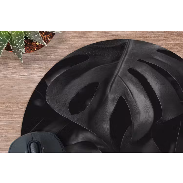 Muismat - Zwart - Monstera - Bladeren — 4