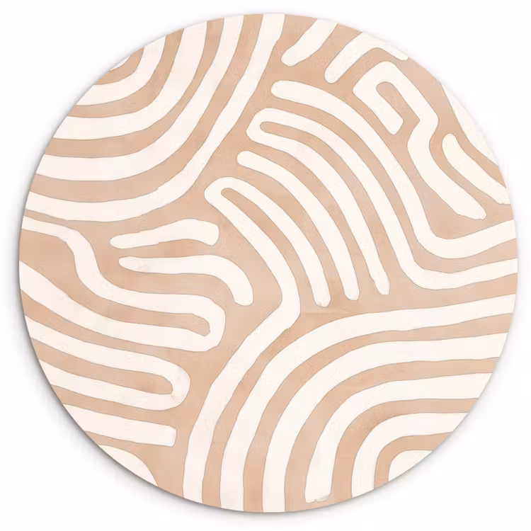 Muurcirkel - Beige - Aardspatroon — 1