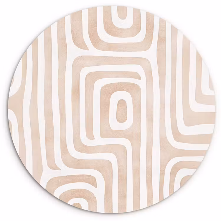 Muurcirkel - Decoratief - Labyrint - Beige — 1